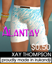 Alantay Boxer Shorts for male avatars Baby Blue