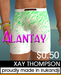 Alantay Boxer Shorts for male avatars Green