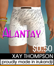 Alantay Boxer Shorts for male avatars Grey