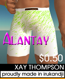 Alantay Boxer Shorts for male avatars Lime