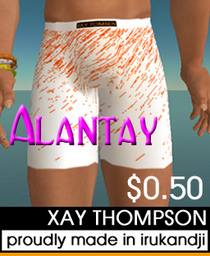 Alantay Boxer Shorts for male avatars Orange
