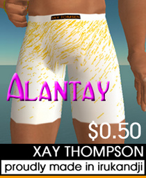 Alantay Boxer Shorts for male avatars Yellow